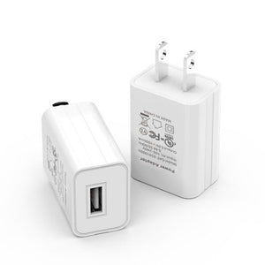 Safety Certified Wall Chargers (UL, CE, SAA, RoHS, FCC) for Smartphones and Tablets for US and International Outlets- 5V 1A and 5V 2A
